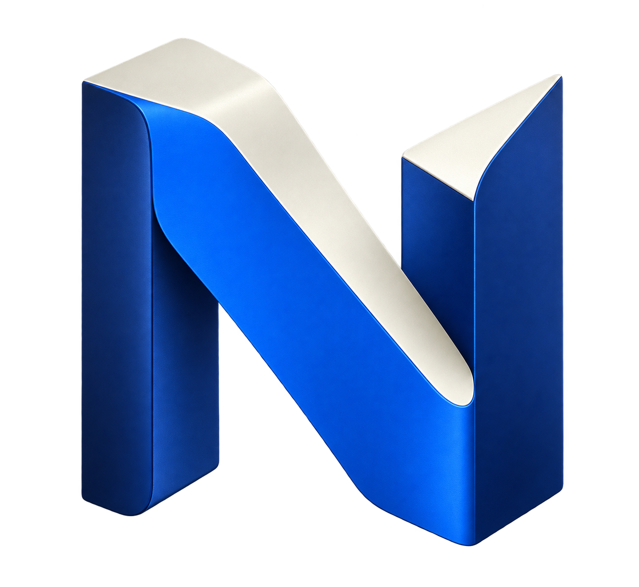 Dimensional blue Novarum N symbol